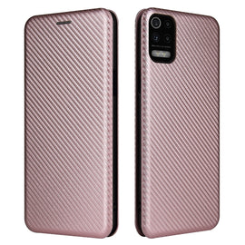 Carbon Fiber Texture Magnetic Horizontal Flip TPU + PC + PU Leather Case with Card Slot, For LG K53, For LG Stylo 7 5G, For Xiaomi Redmi K40 / K40 Pro, For Motorola Moto G30 / G10, For Motorola Moto G Play 2021, For ZTE Axon 20 5G / 4G