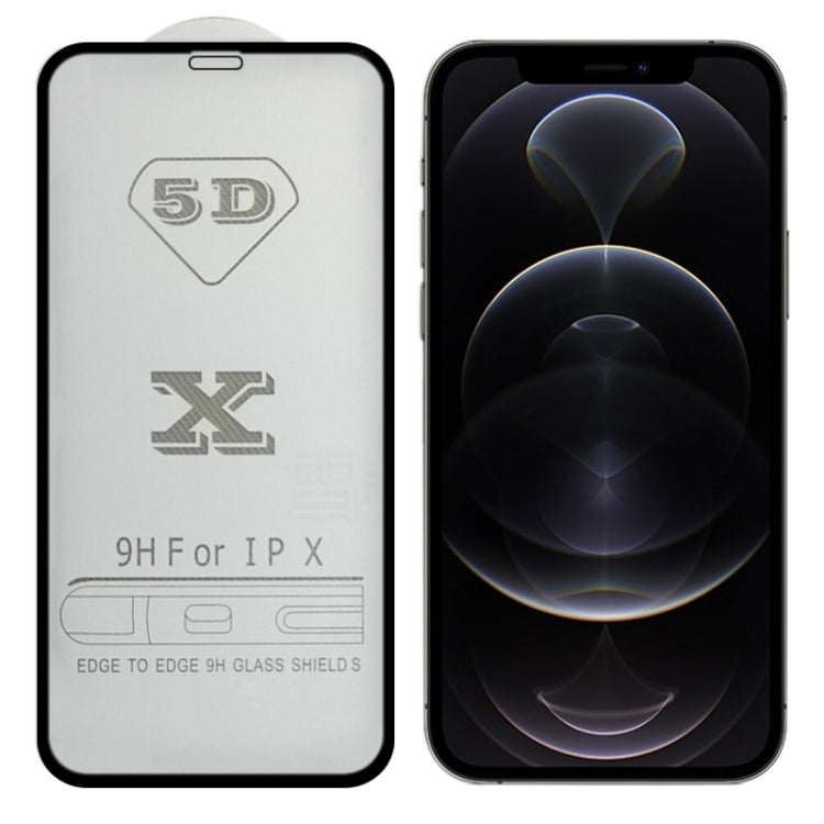 9H 5D Full Glue Full Screen Tempered Glass Film, For iPhone 12 / 12 Pro (White) (1 PC), For iPhone 12 / 12 Pro (Black) (1 PC), For iPhone 12 Pro Max (Black) (1 PC)