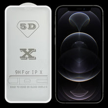 Load image into Gallery viewer, 9H 5D Full Glue Full Screen Tempered Glass Film, For iPhone 12 / 12 Pro (White) (1 PC), For iPhone 12 / 12 Pro (Black) (1 PC), For iPhone 12 Pro Max (Black) (1 PC)