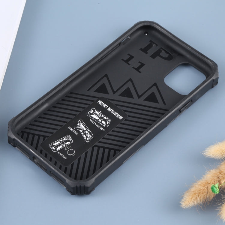 Camouflage Armor Shockproof TPU + PC Magnetic Protective Case with Holder, For iPhone 11, For iPhone 11 Pro, For iPhone 11 Pro Max