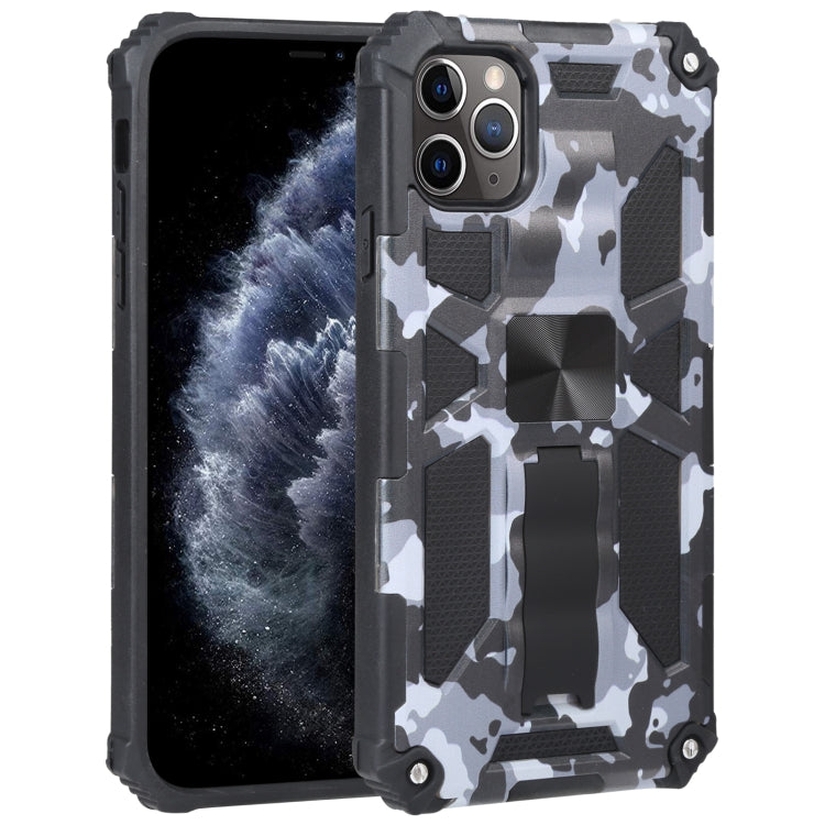 Camouflage Armor Shockproof TPU + PC Magnetic Protective Case with Holder, For iPhone 11 Pro, For iPhone 11 Pro Max, For iPhone 11