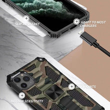 Load image into Gallery viewer, Camouflage Armor Shockproof TPU + PC Magnetic Protective Case with Holder, For iPhone 11 Pro Max, For iPhone 11, For iPhone 11 Pro