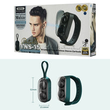 Load image into Gallery viewer, Remax Proda TWS-15 Bluetooth 5.0 Portable Wristband Style True Wireless Stereo Earphone