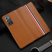 Load image into Gallery viewer, For Samsung Galaxy Z Fold2 5G Exclusive Series Cowhide Texture Horizontal Flip Leather Case