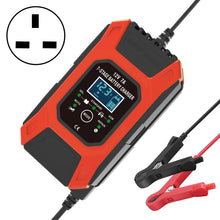 Load image into Gallery viewer, FOXSUR Car / Motorcycle Repair Charger 12V 7A 7-stage + Multi-battery Mode Lead-acid Battery Charger, US Plug, EU Plug, JP Plug, UK Plug