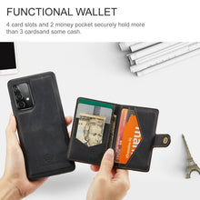 Load image into Gallery viewer, JEEHOOD Retro Magnetic Detachable Protective Case with Wallet &amp; Card Slot &amp; Holder, For Samsung Galaxy A52 5G, For Samsung Galaxy A72 5G, For Samsung Galaxy A51 5G
