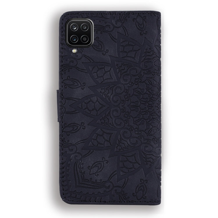 Embossed Sunflower Pattern Horizontal Flip PU Leather Case with Holder & Card Slots & Wallet & Lanyard, For Samsung Galaxy A12, For Samsung Galaxy A52 5G / 4G, For Samsung Galaxy A72 5G / 4G, For SamsungGalaxy A72 5G / 4G
