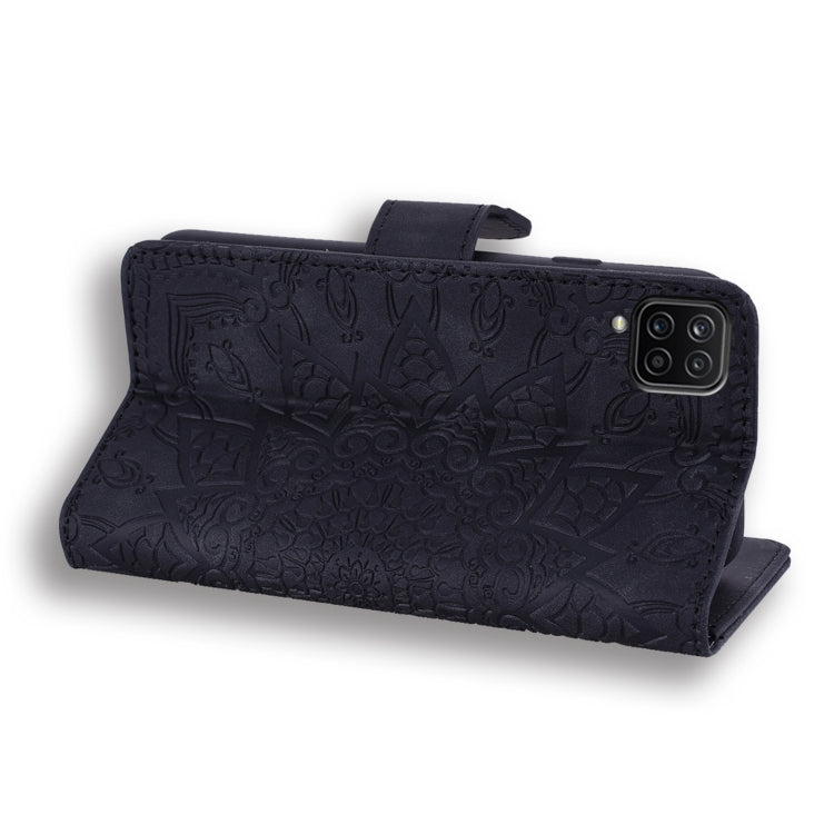 Embossed Sunflower Pattern Horizontal Flip PU Leather Case with Holder & Card Slots & Wallet & Lanyard, For Samsung Galaxy A12, For Samsung Galaxy A52 5G / 4G, For Samsung Galaxy A72 5G / 4G, For SamsungGalaxy A72 5G / 4G