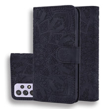 Load image into Gallery viewer, Embossed Sunflower Pattern Horizontal Flip PU Leather Case with Holder &amp; Card Slots &amp; Wallet &amp; Lanyard, For Samsung Galaxy A12, For Samsung Galaxy A52 5G / 4G, For Samsung Galaxy A72 5G / 4G, For SamsungGalaxy A72 5G / 4G
