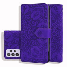 Load image into Gallery viewer, Embossed Sunflower Pattern Horizontal Flip PU Leather Case with Holder &amp; Card Slots &amp; Wallet &amp; Lanyard, For Samsung Galaxy A12, For Samsung Galaxy A52 5G / 4G, For Samsung Galaxy A72 5G / 4G, For SamsungGalaxy A72 5G / 4G
