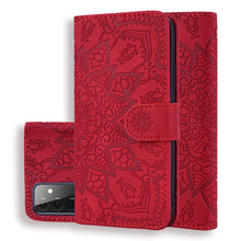 Load image into Gallery viewer, Embossed Sunflower Pattern Horizontal Flip PU Leather Case with Holder &amp; Card Slots &amp; Wallet &amp; Lanyard, For Samsung Galaxy A12, For Samsung Galaxy A52 5G / 4G, For Samsung Galaxy A72 5G / 4G, For SamsungGalaxy A72 5G / 4G