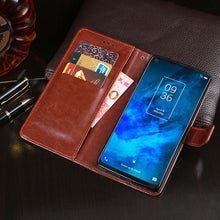 Load image into Gallery viewer, idewei Crazy Horse Texture Horizontal Flip Leather Case with Holder &amp; Card Slots &amp; Wallet, For TCL 10 5G, For vivo X60 Pro+ 5G