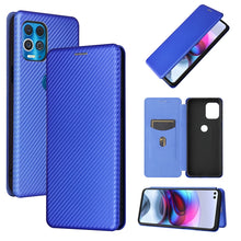 Load image into Gallery viewer, Carbon Fiber Texture Magnetic Horizontal Flip TPU + PC + PU Leather Case with Card Slot, For Motorola Edge S, For Nokia 7.3, For Nokia 6.3, For Samsung Galaxy A32 4G