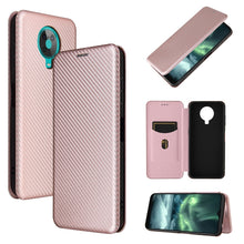 Load image into Gallery viewer, Carbon Fiber Texture Magnetic Horizontal Flip TPU + PC + PU Leather Case with Card Slot, For Motorola Edge S, For Nokia 7.3, For Nokia 6.3, For Samsung Galaxy A32 4G