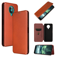 Load image into Gallery viewer, Carbon Fiber Texture Magnetic Horizontal Flip TPU + PC + PU Leather Case with Card Slot, For Motorola Edge S, For Nokia 7.3, For Nokia 6.3, For Samsung Galaxy A32 4G