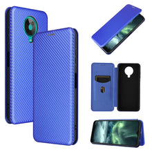 Load image into Gallery viewer, Carbon Fiber Texture Magnetic Horizontal Flip TPU + PC + PU Leather Case with Card Slot, For Motorola Edge S, For Nokia 7.3, For Nokia 6.3, For Samsung Galaxy A32 4G
