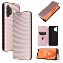 Load image into Gallery viewer, Carbon Fiber Texture Magnetic Horizontal Flip TPU + PC + PU Leather Case with Card Slot, For Motorola Edge S, For Nokia 7.3, For Nokia 6.3, For Samsung Galaxy A32 4G