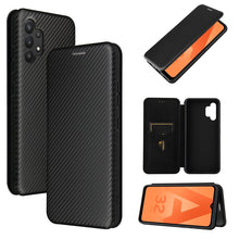 Load image into Gallery viewer, Carbon Fiber Texture Magnetic Horizontal Flip TPU + PC + PU Leather Case with Card Slot, For Motorola Edge S, For Nokia 7.3, For Nokia 6.3, For Samsung Galaxy A32 4G