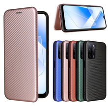 Load image into Gallery viewer, Carbon Fiber Texture Magnetic Horizontal Flip TPU + PC + PU Leather Case with Card Slot, For OPPO A55 5G, For Motorola Moto E7 Power, For Google Pixel 5a 5G, For Samsung Galaxy A02 / M02, For OPPO A93 5G