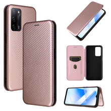 Load image into Gallery viewer, Carbon Fiber Texture Magnetic Horizontal Flip TPU + PC + PU Leather Case with Card Slot, For OPPO A55 5G, For Motorola Moto E7 Power, For Google Pixel 5a 5G, For Samsung Galaxy A02 / M02, For OPPO A93 5G