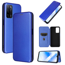Load image into Gallery viewer, Carbon Fiber Texture Magnetic Horizontal Flip TPU + PC + PU Leather Case with Card Slot, For OPPO A55 5G, For Motorola Moto E7 Power, For Google Pixel 5a 5G, For Samsung Galaxy A02 / M02, For OPPO A93 5G