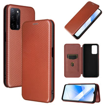 Load image into Gallery viewer, Carbon Fiber Texture Magnetic Horizontal Flip TPU + PC + PU Leather Case with Card Slot, For OPPO A55 5G, For Motorola Moto E7 Power, For Google Pixel 5a 5G, For Samsung Galaxy A02 / M02, For OPPO A93 5G
