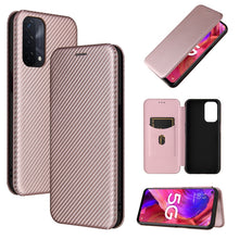Load image into Gallery viewer, Carbon Fiber Texture Magnetic Horizontal Flip TPU + PC + PU Leather Case with Card Slot, For OPPO A55 5G, For Motorola Moto E7 Power, For Google Pixel 5a 5G, For Samsung Galaxy A02 / M02, For OPPO A93 5G