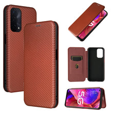 Load image into Gallery viewer, Carbon Fiber Texture Magnetic Horizontal Flip TPU + PC + PU Leather Case with Card Slot, For OPPO A55 5G, For Motorola Moto E7 Power, For Google Pixel 5a 5G, For Samsung Galaxy A02 / M02, For OPPO A93 5G
