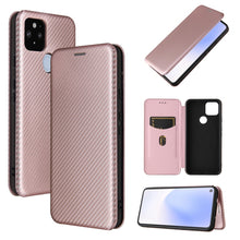Load image into Gallery viewer, Carbon Fiber Texture Magnetic Horizontal Flip TPU + PC + PU Leather Case with Card Slot, For OPPO A55 5G, For Motorola Moto E7 Power, For Google Pixel 5a 5G, For Samsung Galaxy A02 / M02, For OPPO A93 5G