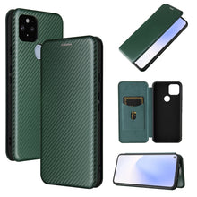 Load image into Gallery viewer, Carbon Fiber Texture Magnetic Horizontal Flip TPU + PC + PU Leather Case with Card Slot, For OPPO A55 5G, For Motorola Moto E7 Power, For Google Pixel 5a 5G, For Samsung Galaxy A02 / M02, For OPPO A93 5G