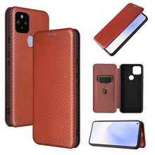 Load image into Gallery viewer, Carbon Fiber Texture Magnetic Horizontal Flip TPU + PC + PU Leather Case with Card Slot, For OPPO A55 5G, For Motorola Moto E7 Power, For Google Pixel 5a 5G, For Samsung Galaxy A02 / M02, For OPPO A93 5G