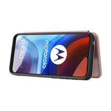 Load image into Gallery viewer, Carbon Fiber Texture Magnetic Horizontal Flip TPU + PC + PU Leather Case with Card Slot, For Motorola Moto E7 Power, For OPPO A55 5G, For Google Pixel 5a 5G, For Samsung Galaxy A02 / M02, For OPPO A93 5G