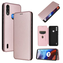 Load image into Gallery viewer, Carbon Fiber Texture Magnetic Horizontal Flip TPU + PC + PU Leather Case with Card Slot, For OPPO A55 5G, For Motorola Moto E7 Power, For Google Pixel 5a 5G, For Samsung Galaxy A02 / M02, For OPPO A93 5G