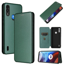 Load image into Gallery viewer, Carbon Fiber Texture Magnetic Horizontal Flip TPU + PC + PU Leather Case with Card Slot, For OPPO A55 5G, For Motorola Moto E7 Power, For Google Pixel 5a 5G, For Samsung Galaxy A02 / M02, For OPPO A93 5G
