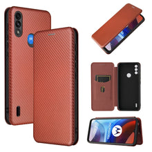 Load image into Gallery viewer, Carbon Fiber Texture Magnetic Horizontal Flip TPU + PC + PU Leather Case with Card Slot, For OPPO A55 5G, For Motorola Moto E7 Power, For Google Pixel 5a 5G, For Samsung Galaxy A02 / M02, For OPPO A93 5G