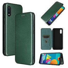 Load image into Gallery viewer, Carbon Fiber Texture Magnetic Horizontal Flip TPU + PC + PU Leather Case with Card Slot, For OPPO A55 5G, For Motorola Moto E7 Power, For Google Pixel 5a 5G, For Samsung Galaxy A02 / M02, For OPPO A93 5G