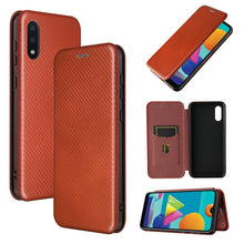 Load image into Gallery viewer, Carbon Fiber Texture Magnetic Horizontal Flip TPU + PC + PU Leather Case with Card Slot, For OPPO A55 5G, For Motorola Moto E7 Power, For Google Pixel 5a 5G, For Samsung Galaxy A02 / M02, For OPPO A93 5G