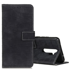 Crocodile Texture Horizontal Flip Leather Case with Holder & Wallet & Card Slots & Photo Frame, For OPPO A9 (2020)
