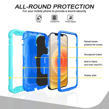 Load image into Gallery viewer, PC + Rubber 3-layers Shockproof Protective Case with Rotating Holder, For iPhone 12 Mini, For iPhone 12 / 12 Pro, For iPhone 12 Pro Max