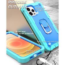 Load image into Gallery viewer, PC + Rubber 3-layers Shockproof Protective Case with Rotating Holder, For iPhone 12 Mini, For iPhone 12 / 12 Pro, For iPhone 12 Pro Max