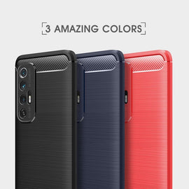 Brushed Texture Carbon Fiber TPU Case, For Xiaomi Mi 10S