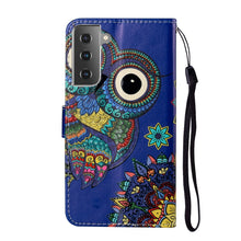 Load image into Gallery viewer, Oil Embossed Coloured Drawing Pattern Horizontal Flip PU Leather Case with Holder &amp; Card Slots &amp; Wallet &amp; Lanyard, For Samsung Galaxy S21 5G, For Samsung Galaxy S21+ 5G, For Samsung Galaxy S21 Ultra 5G