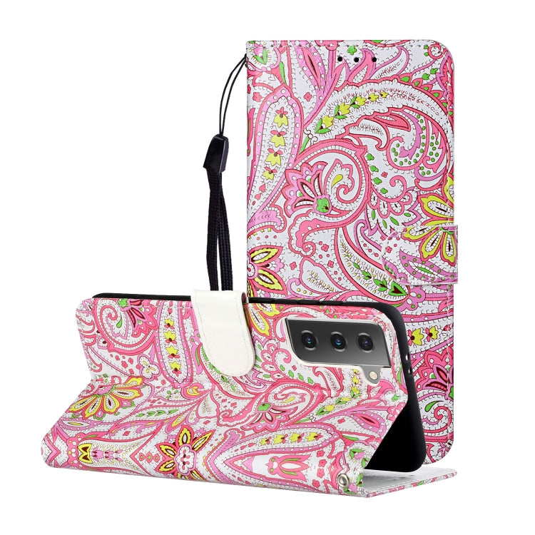 Oil Embossed Coloured Drawing Pattern Horizontal Flip PU Leather Case with Holder & Card Slots & Wallet & Lanyard, For Samsung Galaxy S21 5G, For Samsung Galaxy S21+ 5G, For Samsung Galaxy S21 Ultra 5G