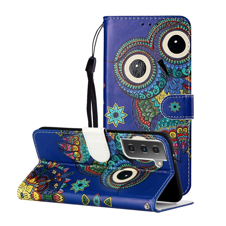 Oil Embossed Coloured Drawing Pattern Horizontal Flip PU Leather Case with Holder & Card Slots & Wallet & Lanyard, For Samsung Galaxy S21 5G, For Samsung Galaxy S21+ 5G, For Samsung Galaxy S21 Ultra 5G