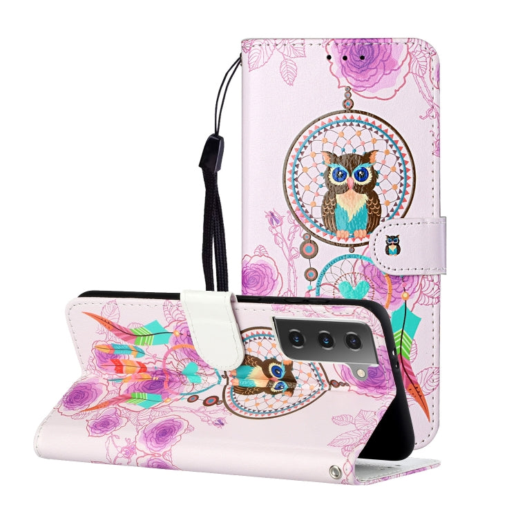 Oil Embossed Coloured Drawing Pattern Horizontal Flip PU Leather Case with Holder & Card Slots & Wallet & Lanyard, For Samsung Galaxy S21 5G, For Samsung Galaxy S21+ 5G, For Samsung Galaxy S21 Ultra 5G