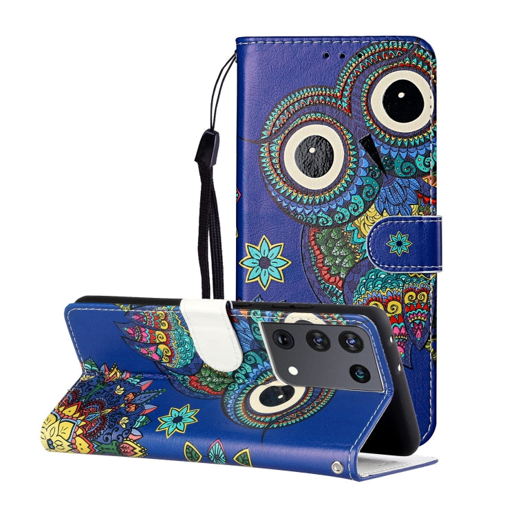 Oil Embossed Coloured Drawing Pattern Horizontal Flip PU Leather Case with Holder & Card Slots & Wallet & Lanyard, For Samsung Galaxy S21 5G, For Samsung Galaxy S21+ 5G, For Samsung Galaxy S21 Ultra 5G