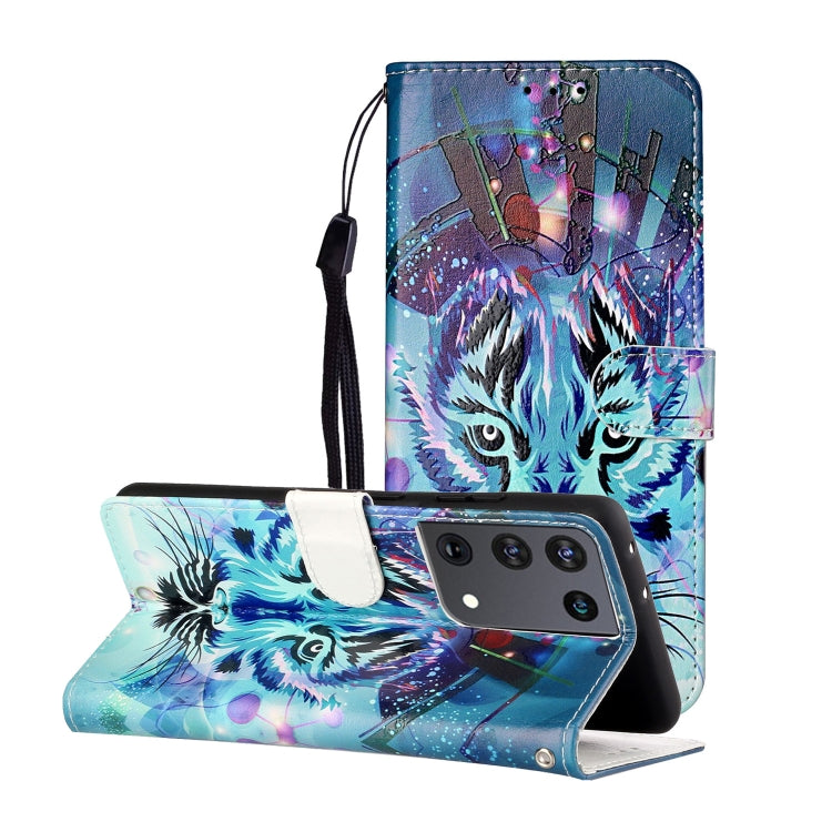 Oil Embossed Coloured Drawing Pattern Horizontal Flip PU Leather Case with Holder & Card Slots & Wallet & Lanyard, For Samsung Galaxy S21 5G, For Samsung Galaxy S21+ 5G, For Samsung Galaxy S21 Ultra 5G