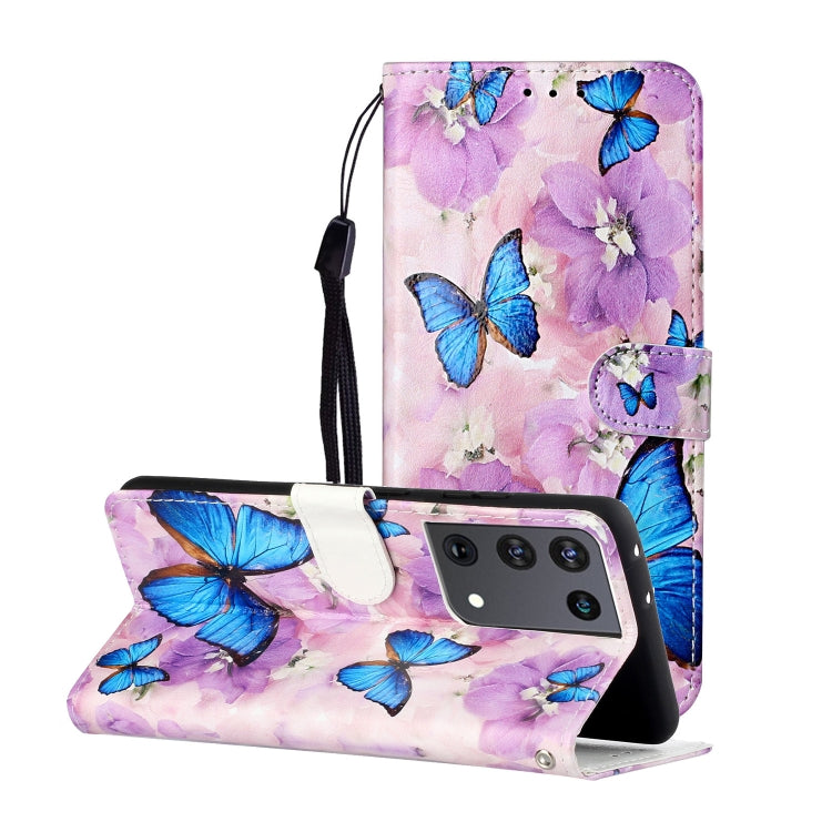 Oil Embossed Coloured Drawing Pattern Horizontal Flip PU Leather Case with Holder & Card Slots & Wallet & Lanyard, For Samsung Galaxy S21 5G, For Samsung Galaxy S21+ 5G, For Samsung Galaxy S21 Ultra 5G