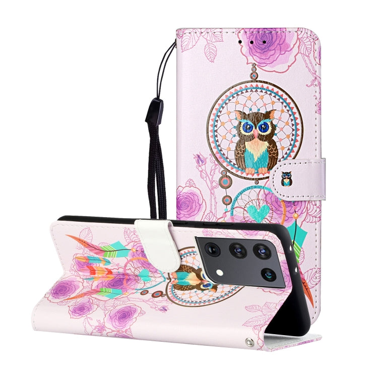 Oil Embossed Coloured Drawing Pattern Horizontal Flip PU Leather Case with Holder & Card Slots & Wallet & Lanyard, For Samsung Galaxy S21 5G, For Samsung Galaxy S21+ 5G, For Samsung Galaxy S21 Ultra 5G