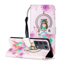 Load image into Gallery viewer, Oil Embossed Coloured Drawing Pattern Horizontal Flip PU Leather Case with Holder &amp; Card Slots &amp; Wallet &amp; Lanyard, For Samsung Galaxy S21 5G, For Samsung Galaxy S21+ 5G, For Samsung Galaxy S21 Ultra 5G